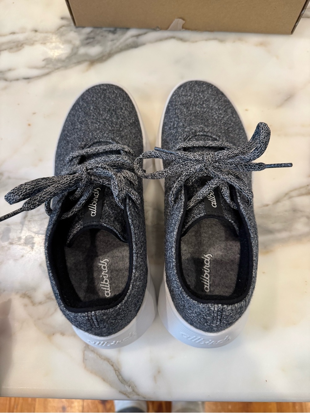allbirds Kids Heather Dark Gray Knit Sneakers